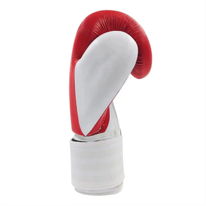 Gants de boxe rouges en PU avec fermeture Velcro pour adultes – Équipement d'entraînement - Product Image 4