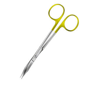 Ciseaux dentaires en acier allemand de 13 cm, demi-or, avec lame courbée lisse et pointe acérée pour usage industriel et DIY, certifiés CE par Grip Surgical - Product Image 5