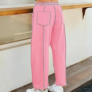 Pantalones Cargo de Mujer de Pierna Ancha, Cintura Alta con Cordón, Joggers Holgados, Estilo Urbano Casual, Pantalones de Descanso - Product Image 3