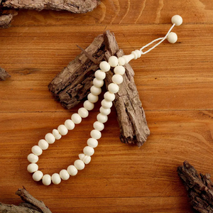 Tasbih de luxe haut de gamme en os de chameau naturel poli, 33 perles, écologique, couleur personnalisée, cadeau de Ramadan pour musulmans, Inde - Product Image 2