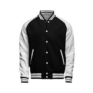 Chaqueta Universitaria Personalizada de Lana con Mangas de Cuero, Estilo Premium, Logotipo Bordado, OEM/ODM, Ropa de Equipo - Product Image 1