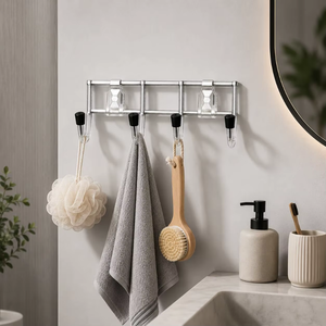 Premium Bedroom <b>Wall</b> Hook Decorative Metal Hook Organizer for Clothes Bags Hats Scarves <b>Hanging</b> <b>Storage</b> Home <b>Wall</b> Mounted Rack - Product Image 2