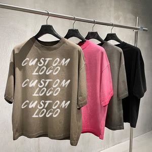 Camiseta de hombre con lavado ácido, 100% algodón, manga larga, hombros caídos, estilo urbano, corte holgado, lavado mineral, básicos premium - Product Image 6