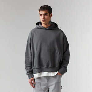 Dropshipping pour les sweats à capuche Ya Khuda, logo personnalisé, sweat à capuche lourd pour homme, 100% coton, design embossé tendance avec capuche doublée - Product Image 1