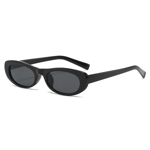 Lunettes de soleil ovales personnalisées 2025 de haute qualité avec verres PC colorés UV400 pour femmes et hommes, logo personnalisé, lunettes de soleil tendance rétro - Product Image 4