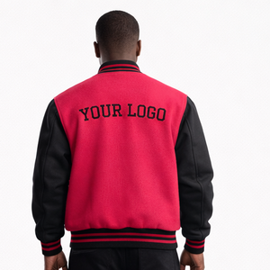 Custom Varsity <b>Jacket</b> Letterman Wool Body <b>Leather</b> Sleeves Baseball Varsity <b>Jacket</b> College Bomber <b>Jacket</b> For <b>Men</b> - Product Image 4