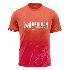 Camisetas de Maratón Sublimadas con Diseño Personalizado a Precio de Mayoreo, Mangas Cortas, Transpirables, de Secado Rápido, Fibra de Poliéster, Estampado para Correr - Product Image 1
