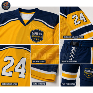 Sublimated Hockey Jersey with Protective Pants Breathable Quick Dry Athletic Sports Wear Custom OEM Ice Hockey Team Uniform - Product Image 6