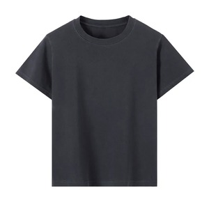 เสื้อยืดคอกลมแขนสั้นสีชมพูทรงปกติสำหรับผู้ชาย สไตล์ลำลอง ผ้าถัก สีพื้น ดีไซน์โอเวอร์ไซส์ ผ้าฝ้าย 100% ด้านหน้า - Product Image 5