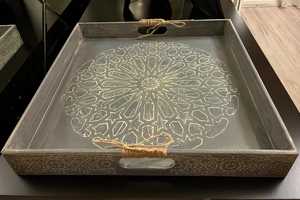 Handmade Storage Serving Enameled Wood Printed Tray Modern Tray Handmade Handicraft Top Quality Enamel Tray By UO INDIA - Product Image 5