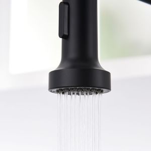 Rubinetto da Cucina Commerciale Monocomando Nero con Doccetta Estraibile per Lavello - Product Image 2
