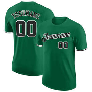 Maillot de baseball personnalisé vert à manches courtes, chemise de sport athlétique, uniforme d'équipe personnalisé, OEM, marque privée, chemises pour hommes - Product Image 1