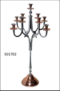 13 Head 100 Cm Foldable Copper Silver Metal Candelabras Multihued Handmade Eco-Friendly Durable Wedding Party Decoration Direct - Product Image 2