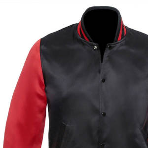 Blouson universitaire en laine pour homme, col roulé, matelassé, noir, imperméable, style veste d'extérieur - Product Image 3