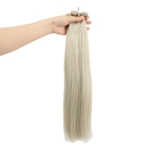 Extensions de cheveux humains vierges du Vietnam pour femmes, trame fine invisible, lisses naturels, double tirage, logo personnalisé, directement du fabricant - Product Image 4