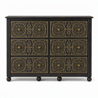 Armoire de rangement autoportante de luxe en bois à 6 tiroirs, design moderne et minimaliste pour chambre et salon, écologique et durable