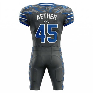 Wholesale Custom High Quality Breathable Mesh American Football Uniform Set Sublimated Jersey <b>Padded</b> Pants Short Anti-Bacterial - Product Image 2