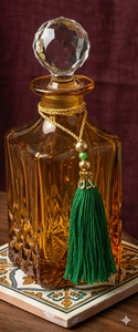 Green Decorative <b>Tassel</b> With Gold Beads <b>For</b> Wooden Box Accessory 100% Rayon Fringe - Product Image 5