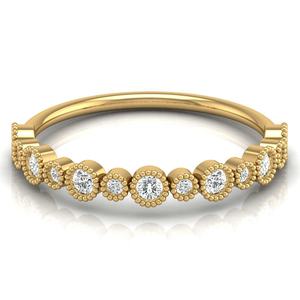 Anillo de boda de oro y diamantes cultivados en laboratorio minimalista personalizable al por mayor, anillo clásico elegante para fiestas de niñas - Product Image 1