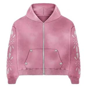 Ensemble de survêtement décontracté personnalisé pour homme, coupe évasée, 100 % coton, molleton respirant, coupe oversize et ample, avec sweat à capuche et pantalon de jogging - Product Image 2
