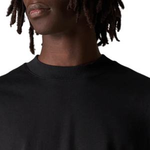 Camiseta Básica Negra de Algodón de Manga Corta para Hombre, Cuello Redondo, Ajuste Holgado, Estilo Urbano, Venta al por Mayor OEM - Product Image 3