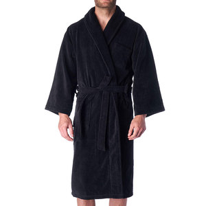 Peignoir en tissu éponge pour homme, élégant et confortable, 100% coton, respirant, manches longues, poches, qualité supérieure, vêtements de maison - Product Image 1