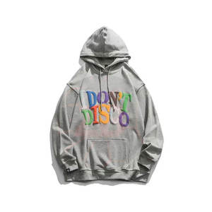 Sudadera con Capucha para Hombre, Corte Regular, 100% Algodón, Secado Rápido, Transpirable, con Bolsillo Estampado, Color Gris Blanco para Negro - Product Image 3