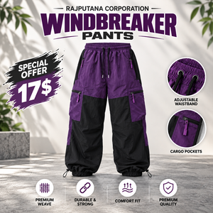 Pantalones Deportivos Casuales para Mujer, Corte Holgado, Cortavientos, 100% Nailon Poliéster, Impermeables, para Senderismo, Entrenamiento y Running - Product Image 1