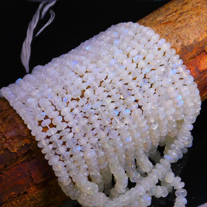 Rainbow Moonstone <b>Beads</b> 6-8mm Rondelle Shape Carving Natural Gemstone for Jewelry <b>Making</b> - Product Image 3