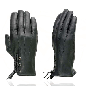 Gants en cuir légers noirs pour femmes Samroz Sports - Product Image 3