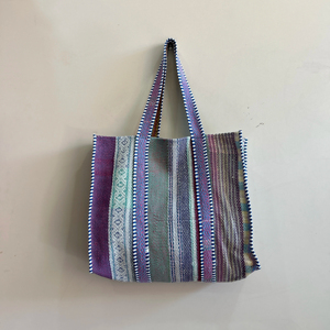 Bolso Tote Vintage Indio Kantha para Mujer, Bolsos de Compras Reversibles Hechos a Mano - Product Image 1