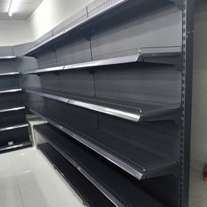 Étagère gondole métallique double face à 4 niveaux, revêtement poudré, panneau solide, anti-rouille, antidérapante, pour épicerie, directement de l'usine One Tech - Product Image 6