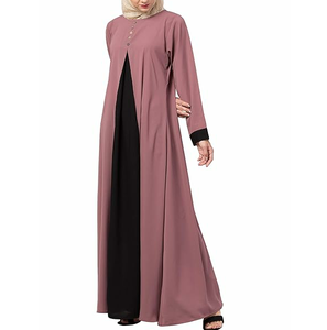 Abaya simple et respirante en mousseline unie pour femmes musulmanes, Abaya ouverte de haute qualité, Burqa à vendre en gros - Product Image 6