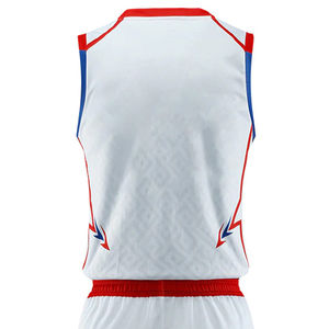 Maillot de basket-ball pour homme 100% polyester, design personnalisé, nom, logo, sans manches, imprimé, taille plus, confortable - Product Image 6