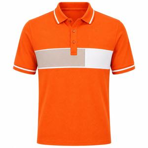 Polo de Punto de Manga Corta con Bloques de Color Personalizados para Hombre, Ropa Casual, Polos para Hombre de Primera Calidad, MOQ Bajo - Product Image 1