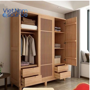 Premium Hotel Solid Wood Wardrobe Hotel Furniture - Spacious Wardrobe for Hospitality Interior - OEM/ODM Customization Available - Product Image 1