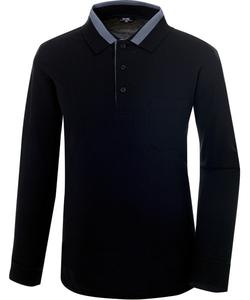 [MARK] OEM/ODM Marca Coreana MT-1314 Camiseta Polo de Manga Larga de Mezcla de Algodón CVC con Diseño de Cuello en Contraste - Product Image 1