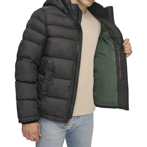 Veste d'hiver matelassée brillante de haute qualité, unisexe, avec logo personnalisé, coupe-vent, à capuche, épaisse, style streetwear, patchwork - Product Image 6