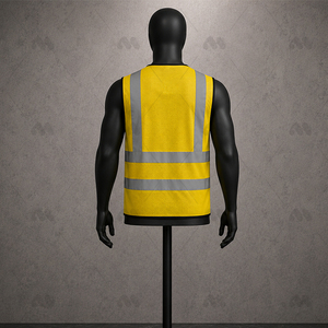 Chaleco de Seguridad Reflectante de Alta Visibilidad para Trabajadores, Impermeable, de Algodón, Resistente, para Construcción, Trabajo en Carreteras, Unisex - Product Image 4