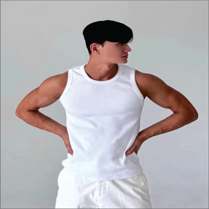 เสื้อกล้ามถักนิตติ้งแบบหนา ระบายอากาศได้ดี เป็นมิตรกับสิ่งแวดล้อม แห้งเร็ว ทรงรัดรูป ยืดหยุ่นสูง สำหรับผู้ชายร่างกายแข็งแรง - Product Image 6