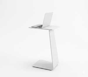 Modern White Metal Laptop <b>Side</b> <b>Table</b> Minimalist Z Shape <b>Sofa</b> End <b>Table</b> Other Home Furniture - Product Image 2