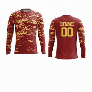 Conjunto de Uniforme de Fútbol, Camiseta de Manga Larga, Pantalones Cortos de Fútbol, Calcetines, para Hombre y Jóvenes, para Clima Frío, Kit de Equipo Personalizado por Sublimación - Product Image 3