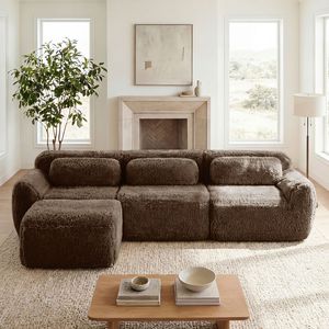 Cojines Decorativos para Sofá en Forma de L, de Esponja de Alta Densidad 32D, Suaves y Afelpados, Sin Estructura, No Requiere Ensamblaje, Muebles para Sala de Estar - Product Image 1