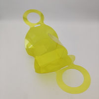 Boîte cadeau en plastique translucide jaune citron avec poignée, pour les faveurs de mariage, boîte anti-poussière, boîte cadeau sur le thème du printemps