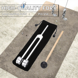 Diapason médical de diagnostic en acier, instrument manuel certifié CE Classe I, certifié ISO13485, outil de précision pour ORL et USI, marteau - Product Image 3