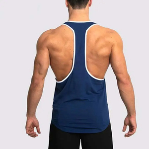 Camiseta sin Mangas de Alta Calidad para Hombre, Estilo Urbano, de Algodón/Fibra de Bambú, Secado Rápido, Transpirable, Corte Holgado, para Gimnasio y Fitness - Product Image 5