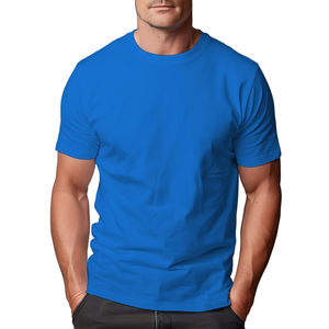 T-shirts en coton uni à col rond pour hommes, fabricants de t-shirts vierges sur mesure pour hommes, vente en ligne à bas prix - Product Image 1