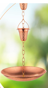 Arrivée chaude moderne cuivre pluie chaîne bassin de haute qualité élégant ornement de jardin pour hôtel Villa Resort - Product Image 4