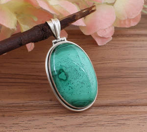 Collar Unisex con Colgante Grande de Circonita Natural, Plata de Ley 925, Chapado en Platino, Joyería Vintage con Piedras Preciosas, Dijes Hechos a Mano de Mohave - Product Image 4