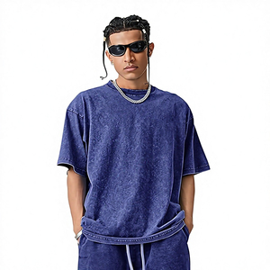 Comfortable Breathable <b>Light</b> Weight OEM Service Men acid Wash Summer Set New 2026 Model Wholesale Men Acid Wash Summer Set - Product Image 3